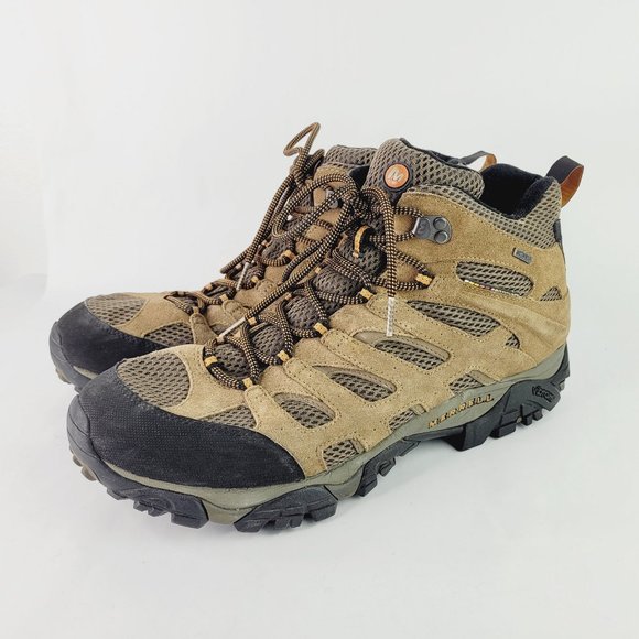 Merrell Mens Sz 15 Moab 2 Mid Waterproof Hiking Boots Shoes Earth Brown J88623 - Picture 1 of 12